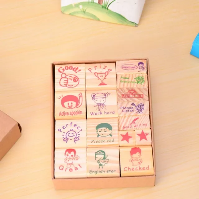 16pcs/set Reward Kids Teaching Encourage Stamp 3