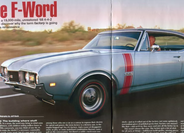 1968 OLDSMOBILE CUTLASS 442 6 page COLOR Article