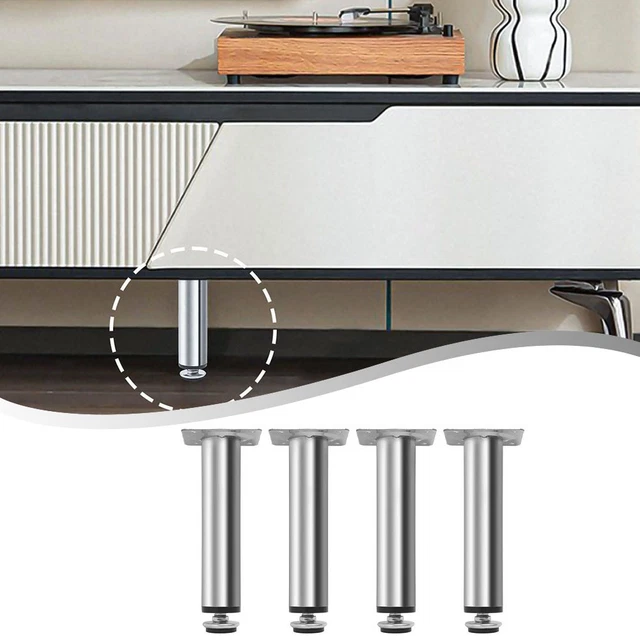 4 Supports Réglables Pour Suspension D'armoire - Capacité 150kg, Acier Et Plastique Blanc, Fixation Murale