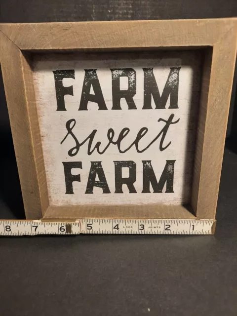 Farm Sweet Farm Rustic Wood Farmhouse Wall Decor Brand New