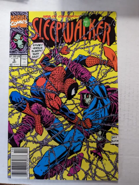 Sleepwalker #5 1991 Marvel Comics Spiderman Appearance Bret Blevins Part 1 Of 2