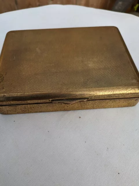 Vintage State Express Cigarettes Brass Cigarette Box