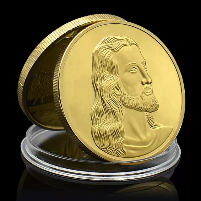 Jesus The Last Supper Gold Coin Christian Medal Token Art Worth Collection