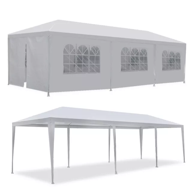 10&#039;x30&#039; White Outdoor Gazebo Canopy Wedding Party Tent 8 Removable Wal