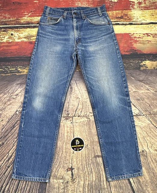 VTG 80s Levis 305 Jeans Orange Tab USA Mens 30x29 Washout Blue Straight Leg 1986