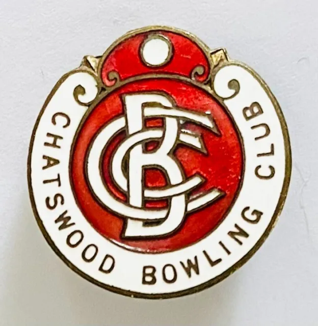 Chatswood Bowling Club Badge Pin Rare Vintage (L2)