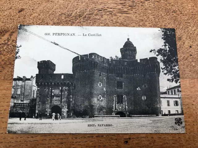 early 1900s postcard . perpignan - le castillet  ( unused )
