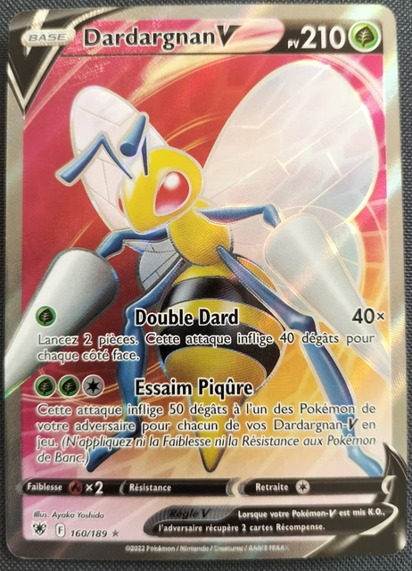 Carte Pokémon Dardargnan V Full Art 160/189 EB: Astres Radieux Fr Mint
