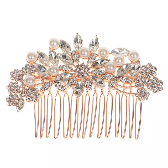 Simple Pearl Bride Wedding Hair Comb Hair Side Comb Bridal Rhinestone Hair Clips