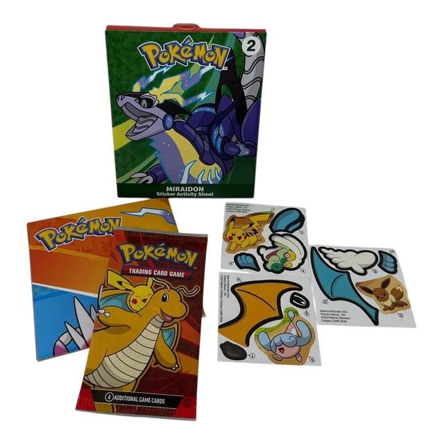 MCDONALDS POKEMON MIRAIDON Sticker Activity Sheet And Cards Happy Meal Toy  #2 $8.82 - PicClick AU