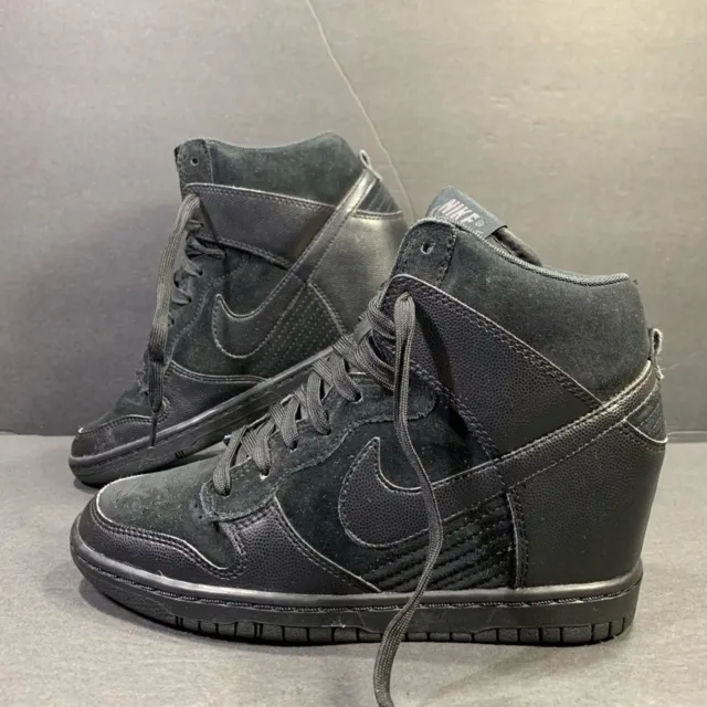 Nike Dunk Sky Hi Hidden Wedge Women’s Shoes Triple Black Size 6.5