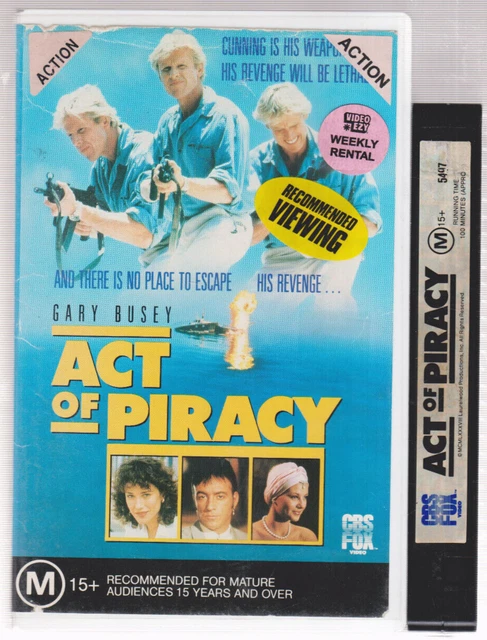 RARE VHS  Video Tape ACT OF PIRACY Big Box Ex-Rental CBS FOX Busey