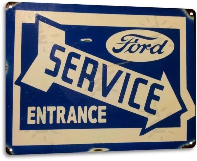 Ford Service Retro Dealer Logo Vintage Garage Shop Wall Decor Metal Tin Sign New