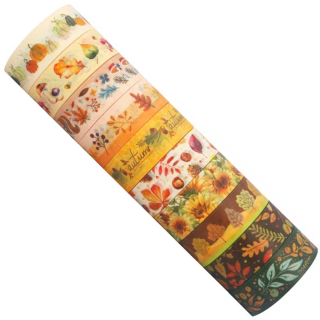 10 rollos cinta adhesiva washi soporte de mano cinta adhesiva hágalo usted mismo álbum de colección manual