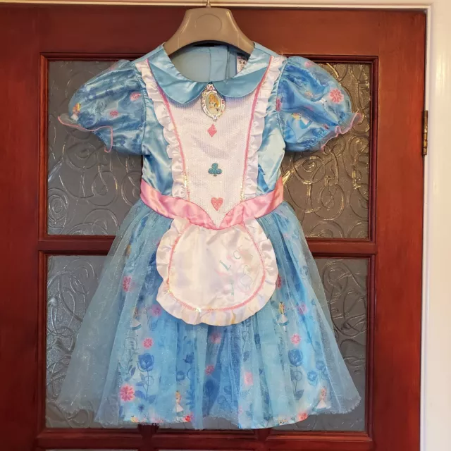 George Asda Disney Alice In Wonderland Dress Costume Kids Age 5-6 Great