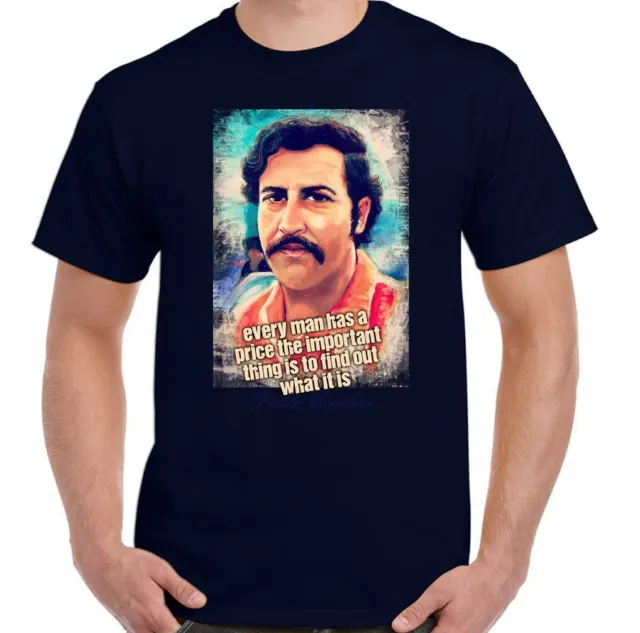 T-shirt Pablo Escobar da uomo divertente spettacolo televisivo narcos cartello droga cocaina top a prezzo 8