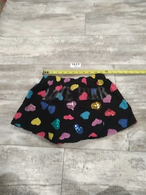 SWEAT Shorts Sequins victoria secret pink SIZE XSMALL 22 INCH WAIST hearts euc