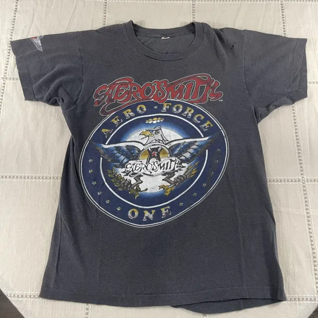 Vintage Aerosmith AeroForce One 1986 Tour T-Shirt Single Stitch 80s