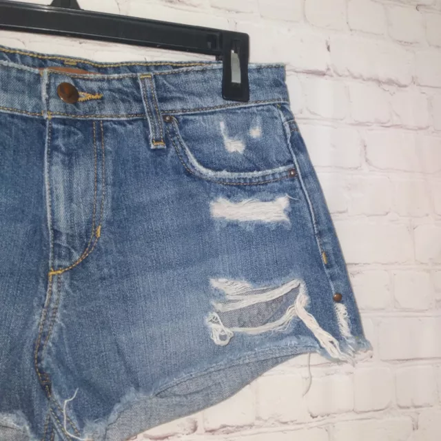 Joes Collectors Edition Shorts Womens 26 Blue Jean Denim Distressed Cut Off 3