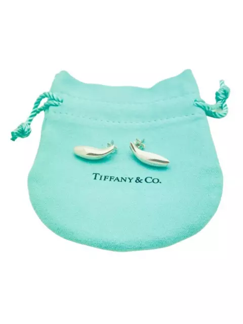 Tiffany & Co. Sterling Silver Frank Gehry Fish Stud Earrings - Pouch