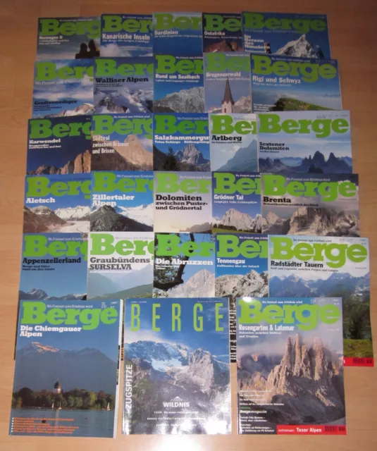 Zeitschrift "Berge" Konvolut mit 28 Heften - Div. Gebiete überw. Alpen, sonstige