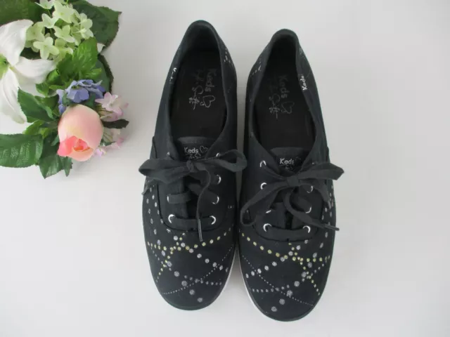 Keds Taylor Swift Women's Black Fashion Sneaker Lazer Lights size 9 / 40