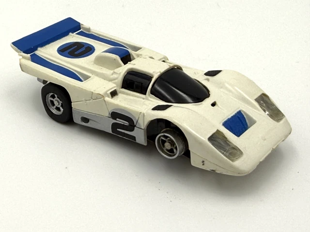 AURORA AFX FLAMETHROWER FERRARI 512M CAR HO SLOT CAR 1970s BLUE