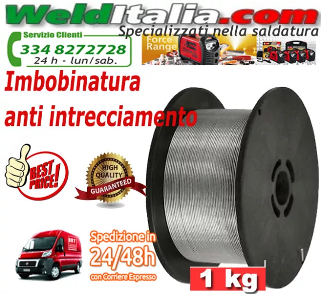 Filo Animato Saldatrice Ø 0,9 Mm Da 1,00 Kg Saldatura No Gas Telwin Deca Awelco