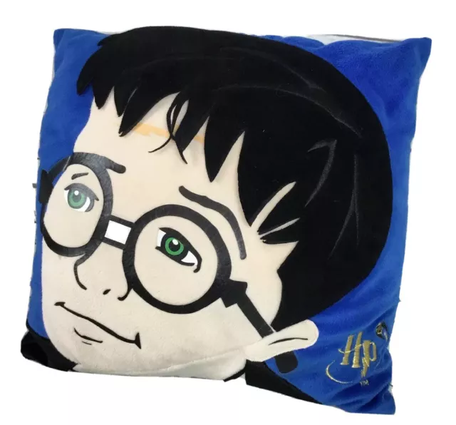 Vintage Harry Potter Pillow HP Young Face Sorcerer Accent Throw Pillow Blue RARE