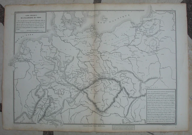 Carte Géographique Gravée Ancienne Du Nord (1877) - Département - Original XIXème Siècle - Professionnel