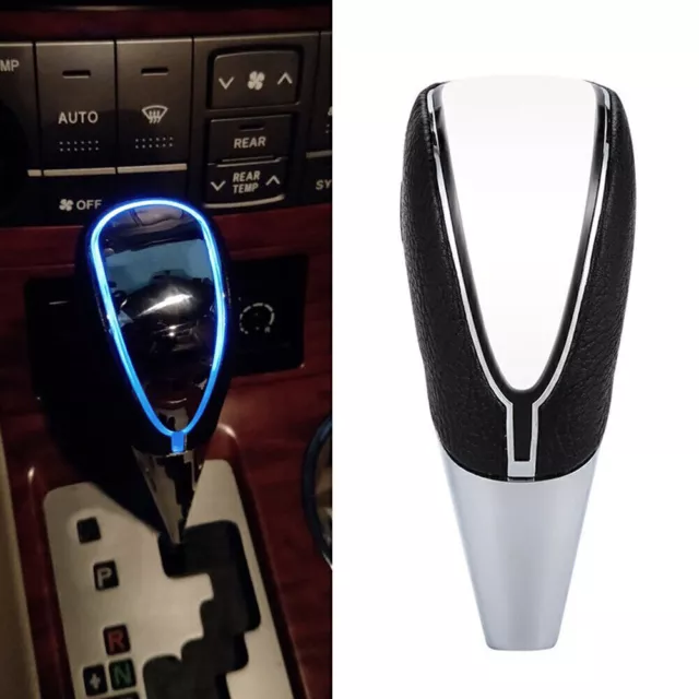 Auto Gear Shift Knob White LED Light Color Touch Activated Sensor USB Charge