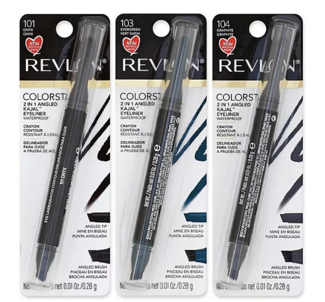 Revlon Colorstay 2 In 1 Angled Kajal Waterproof Eyeliner, You Choose