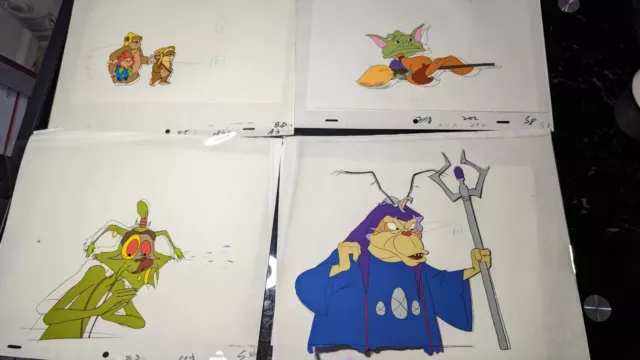 EWOKS animation cels BACKGROUND production art  Vtg Star Wars Toys Figures I12