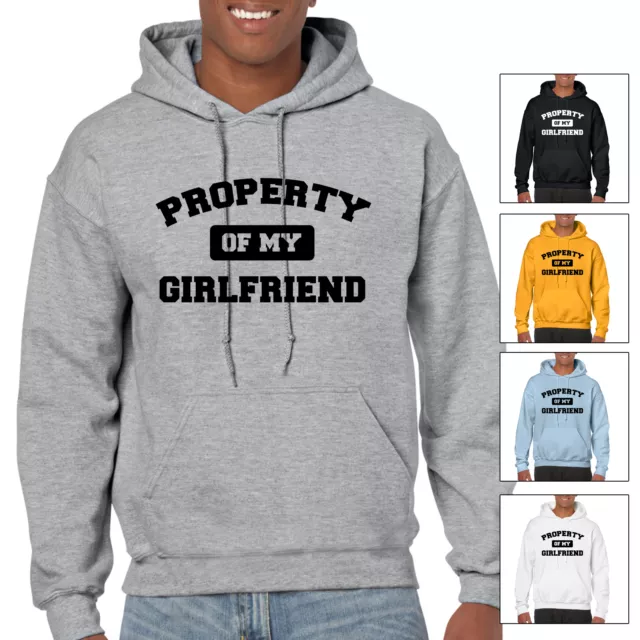 grabmybits - Property Of My Girlfriend Hoodie - Valentines Gift, Day, Funny Love