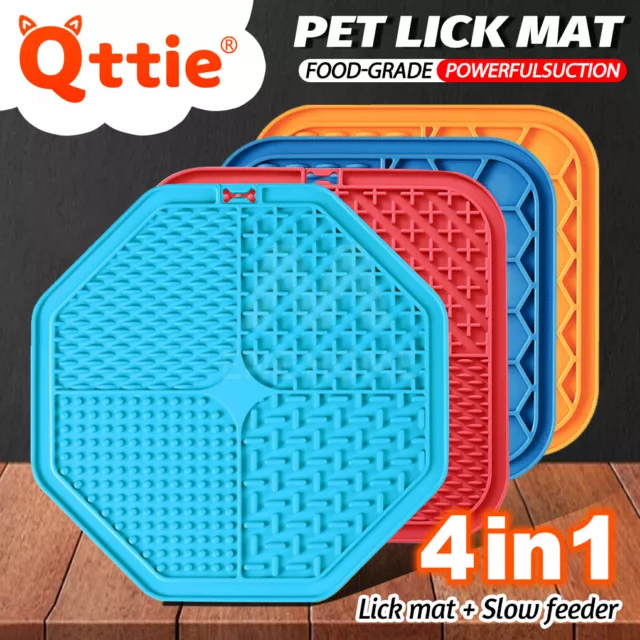 Pet Dog Lick Mat Cat Slow Feeder Bowl Pad Treat Boredom Grooming Helper Yogurt