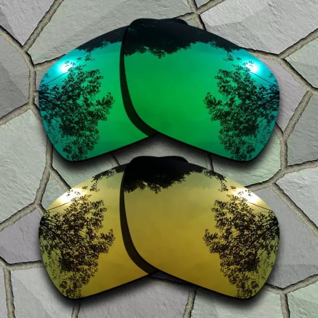 Jade Green&Golden Polarized Lenses Replacement For-Oakley Dispatch 1