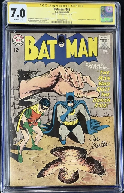 BATMAN #165 CGC SS 7.0 SIGNED JOE GIELLA 1st PATRICIA POWELL MOLDOFF INFANTINO