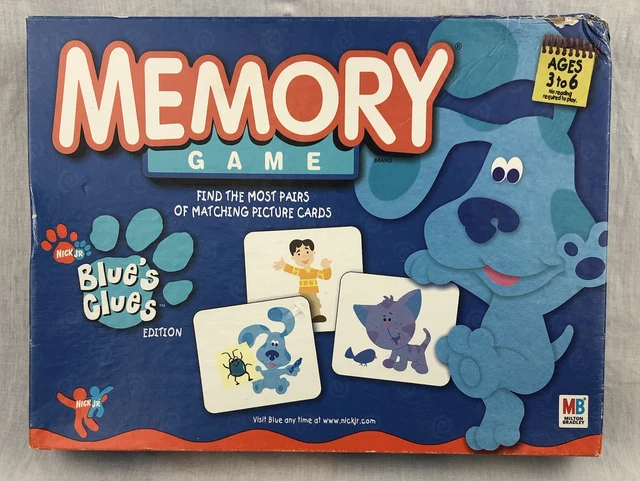 Milton Bradley Blues Clues Memory Game Matching Steve Magenta Notebook Complete