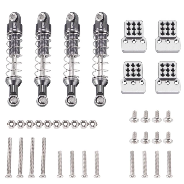 4pcs Metal Shock Damper Damper with Extender Seat Mount for MN D90 MN-C6N8