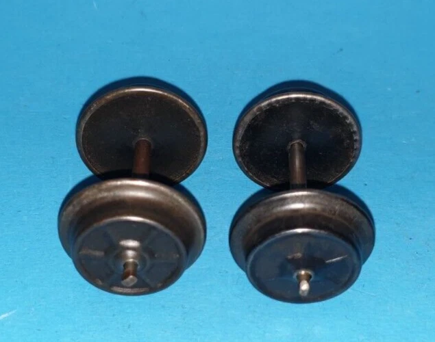 D097322732 - Uralt Märklin Blechräder mit imit. Speichen 2 Stück Spur 0 Sehr Gu