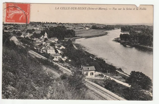 LA CELLE SUR SEINE - Seine & Marne - CPA 77 - the Village - La Vallée - the Seine