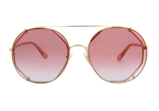 CHLOE CARLINA CHAIN 58mm Round Sunglasses MSRP$420 in  display picture 3