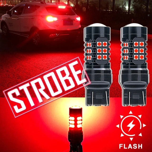 RED STROBE/FLASHING BLINKING LED Lamp for Honda Civic Accord Brake Tail
