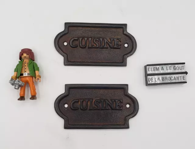 Plaque de porte en fonte « Cuisine » artisanale