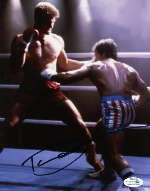 Dolph Lundgren Rocky Autographed Signed 8x10 Photo ACOA