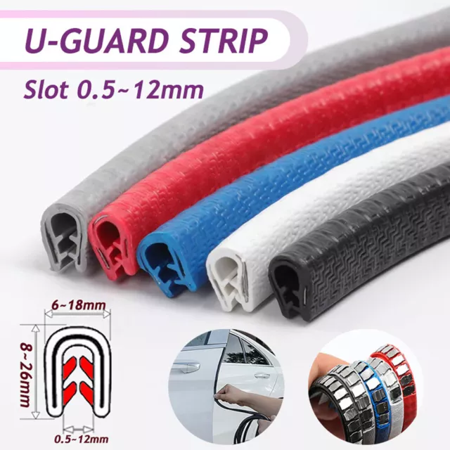 Car Rubber Seal Guard Strip U-Shape Door Edge Side Protector Anti Scratch