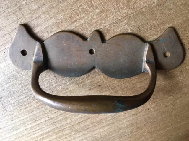 Antique Handle Drawer Pull Brass Chest Cabinet Door Hardware Old Salvage