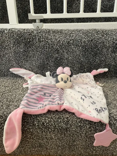 Clementoni Disney Baby Minnie Mouse Comforter Blanket teething Soother Doudou