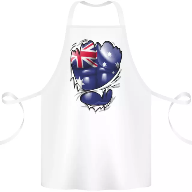 Gym Australian Flag Muscles Australia Cotton Apron 100% Organic