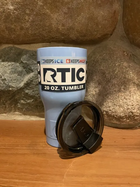 RTIC 20 oz New Tumbler Hot Cold Double Wall Vacuum Insulated 20oz Carolina Blue 2